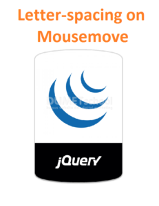 membuat letter-spacing dengan mousemove jquery