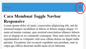 cara membuat toggle navbar responsive