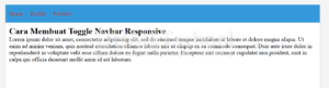 cara membuat toggle navbar responsive