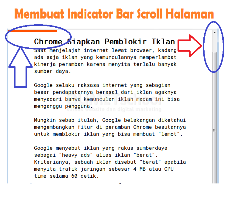 Cara Membuat Indicator Bars Scroll Halaman