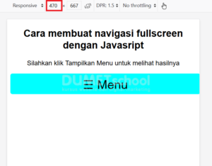 cara membuat navigasi fullscreen