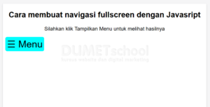 cara membuat navigasi fullscreen