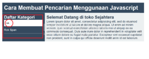 Cara Membuat Fungsi Search dengan Javascript