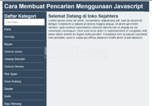 Cara Membuat Fungsi Search dengan Javascript