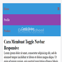 Cara Membuat Toggle Navbar Responsive