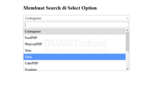 membuat search dalam select option