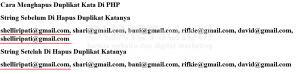 Cara Menghapus Duplikat Kata Di PHP