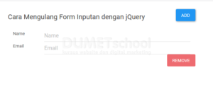 cara mengulang form inputan dengan jQuery