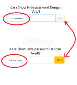 Cara-Show-Hide password Dengan VueJS