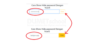 Cara Show Hide password Dengan VueJS