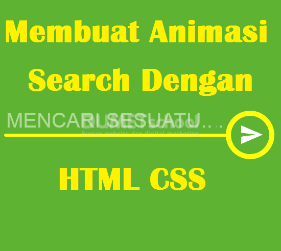 Membuat Animasi Search Bar Dengan HTML CSS
