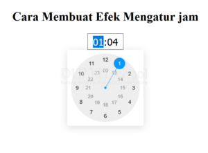 cara membuat efek mengatur jam