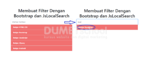Membuat-Filter Dengan Bootstrap dan Plugin JsLocalSearch