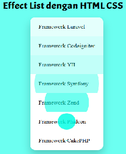 Membuat Efek Animasi List dengan HTML CSS