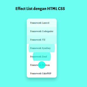 Membuat Efek Animasi List Dengan HTML CSS