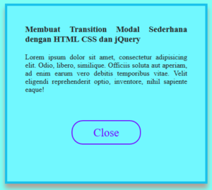 Membuat-Transition Modal Sederhana dengan HTML CSS dan jQuery