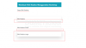 Membuat Efek Shadow Menggunakan Bootstrap