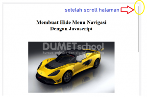 Membuat-Hide Navigasi Dengan Javascript