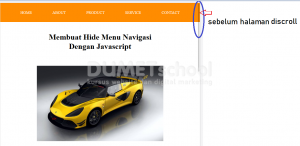 Membuat Hide Navigasi Dengan Javascript