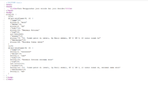 Cara Menggunakan json encode dan json decode