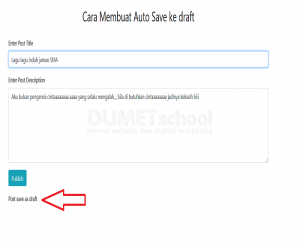 cara membuat auto save ke draft