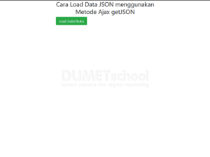 cara load data JSON menggunakan metode Ajax getJSON