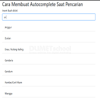 Cara Membuat Autocomplete Saat Pengetikan
