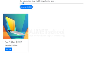 Cara Menampilkan Harga Produk dengan inputan range