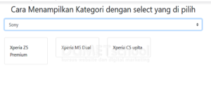 Cara Menampilkan Kategori dengan select yang di pilih