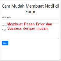 Cara Mudah Membuat Notif di Form