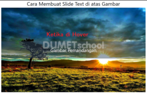cara membuat slide text di atas gambar