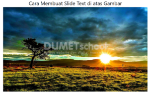 cara membuat slide text di atas gambar