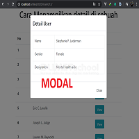 Cara Menampilkan detail di sebuah modal