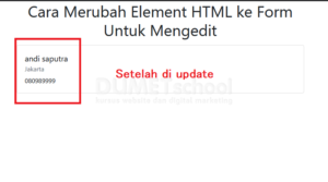 cara mengupdate dengan ajax jQuery