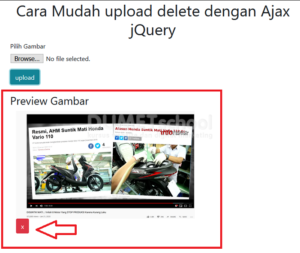 Cara Mudah upload delete dengan Ajax jQuery