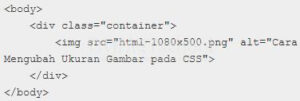 ubah ukuran gambar css